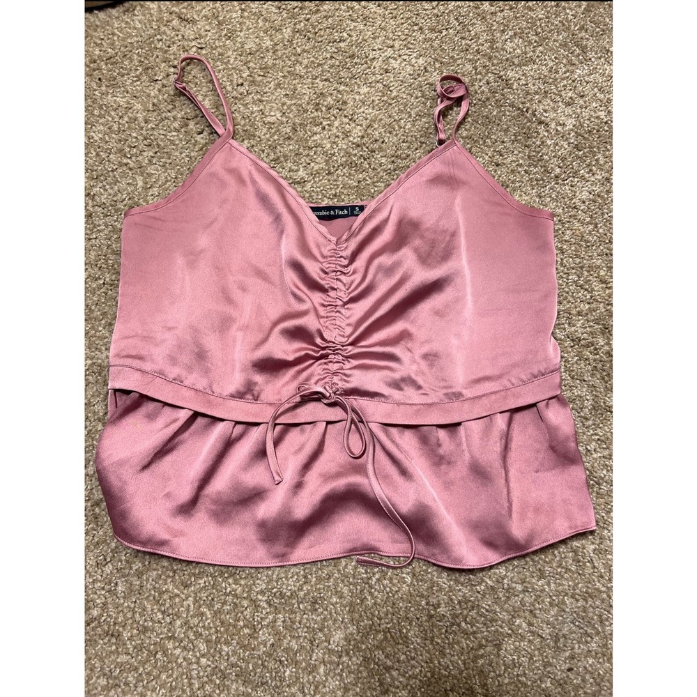Abercrombie & Fitch Pink Satin Tank top Small - Picture 1 of 3